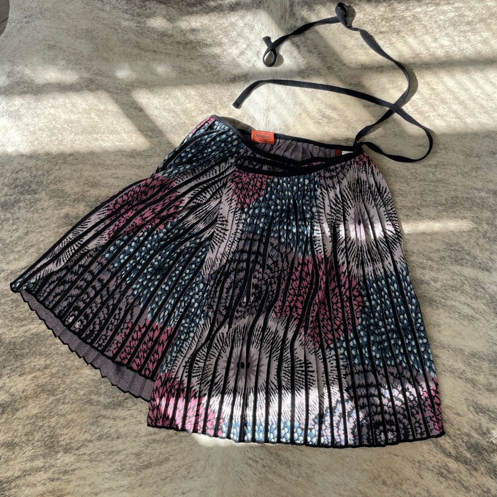 Missoni Stylish Multicolor A-Line Wrap Skirt Sz47(It) Us L